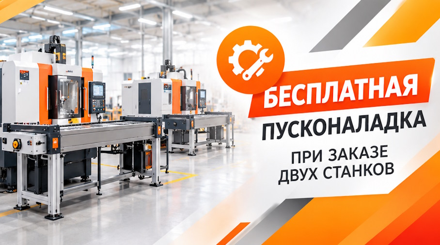 Акция! Бесплатная пусконаладка при заказе двух станков